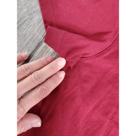 TED BAKER LONDON polo, burgundy with geo pattern collar and pocket accent, 5/XL - Picture 6 of 10